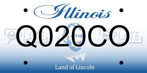 Q020CO Illinois License Plate