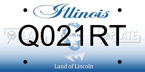 Q021RT Illinois License Plate