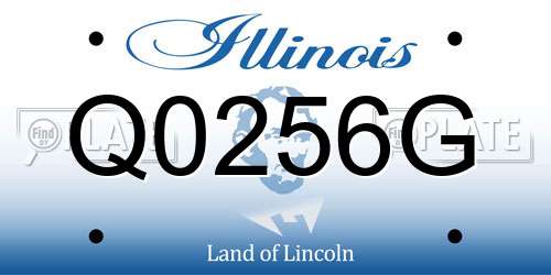 Q0256G Illinois License Plate