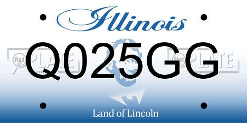 Q025GG Illinois License Plate