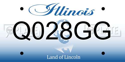 Q028GG Illinois License Plate