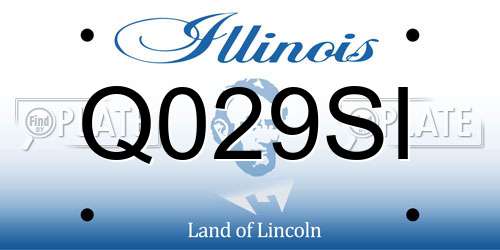 Q029SI Illinois License Plate