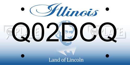 Q02DCQ Illinois License Plate
