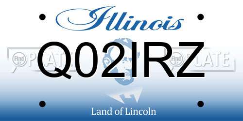 Q02IRZ Illinois License Plate