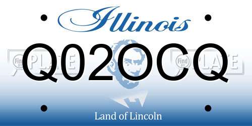 Q02OCQ Illinois License Plate