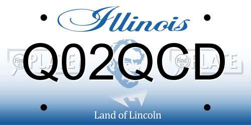Q02QCD Illinois License Plate