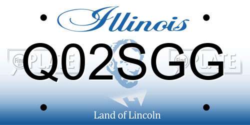 Q02SGG Illinois License Plate