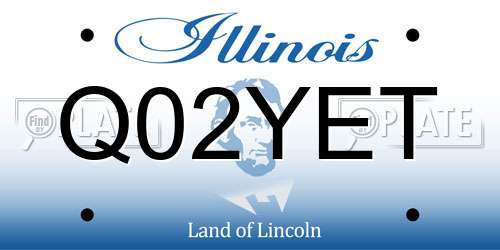Q02YET Illinois License Plate