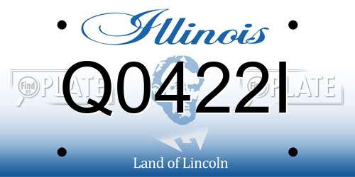 Q0422I Illinois License Plate