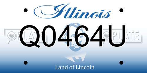 Q0464U Illinois License Plate