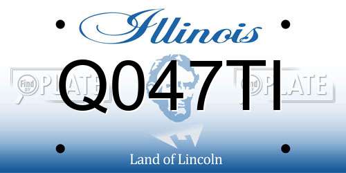 Q047TI Illinois License Plate