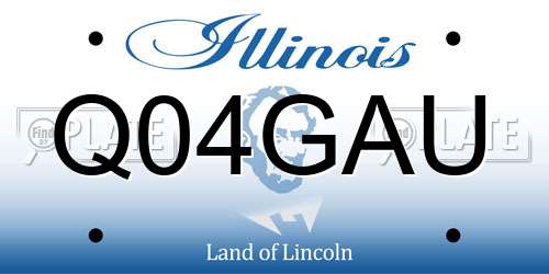 Q04GAU Illinois License Plate