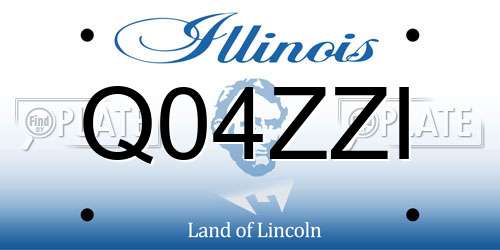 Q04ZZI Illinois License Plate