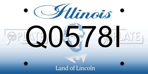 Q0578I Illinois License Plate