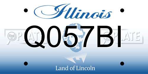 Q057BI Illinois License Plate