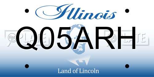 Q05ARH Illinois License Plate