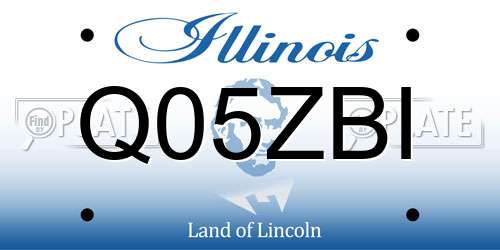Q05ZBI Illinois License Plate