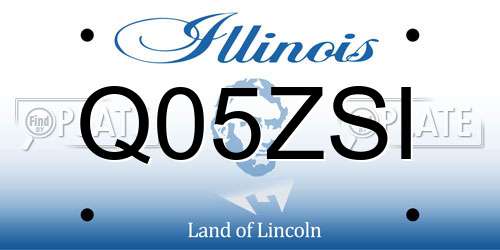 Q05ZSI Illinois License Plate