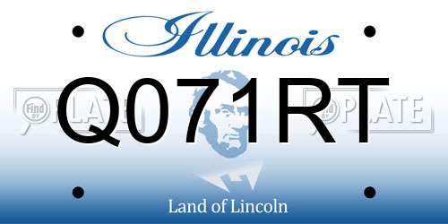 Q071RT Illinois License Plate
