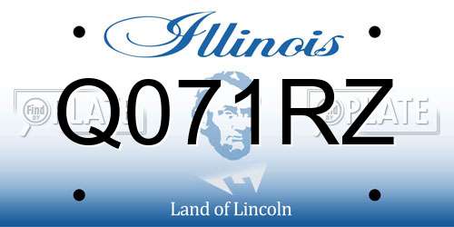 Q071RZ Illinois License Plate