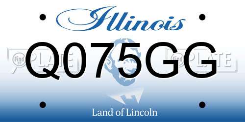 Q075GG Illinois License Plate