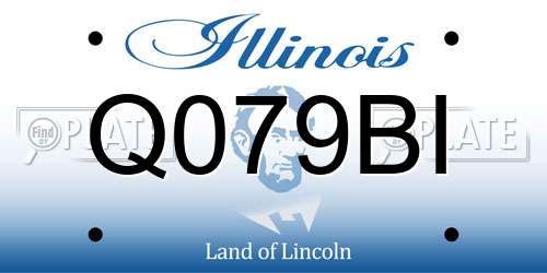 Q079BI Illinois License Plate