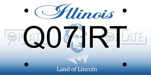 Q07IRT Illinois License Plate
