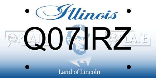 Q07IRZ Illinois License Plate