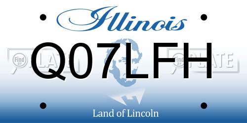 Q07LFH Illinois License Plate