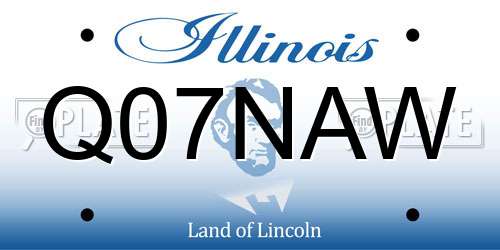 Q07NAW Illinois License Plate