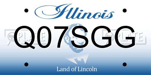 Q07SGG Illinois License Plate