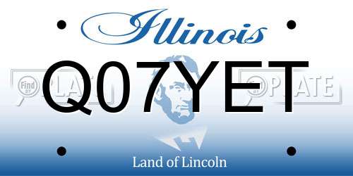 Q07YET Illinois License Plate