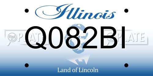 Q082BI Illinois License Plate