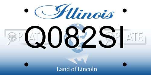Q082SI Illinois License Plate