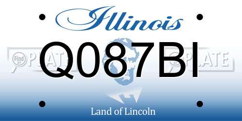 Q087BI Illinois License Plate
