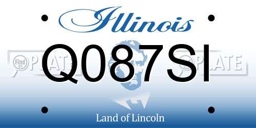 Q087SI Illinois License Plate