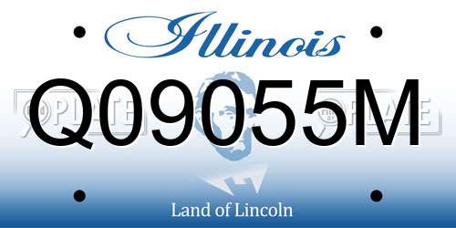 Q09055M Illinois License Plate