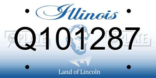 Q101287 Illinois License Plate