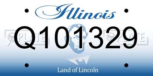 Q101329 Illinois License Plate