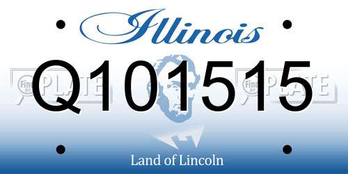 Q101515 Illinois License Plate