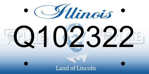 Q102322 Illinois License Plate
