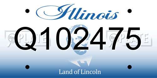 Q102475 Illinois License Plate