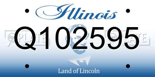 Q102595 Illinois License Plate