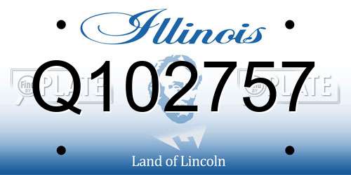 Q102757 Illinois License Plate