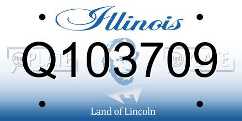 Q103709 Illinois License Plate