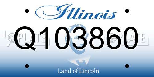 Q103860 Illinois License Plate