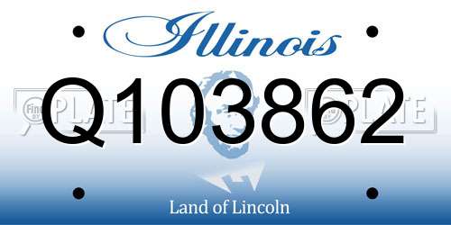 Q103862 Illinois License Plate