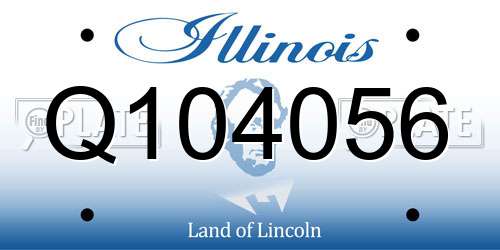Q104056 Illinois License Plate
