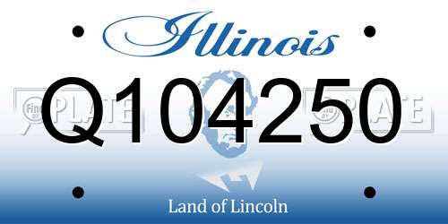 Q104250 Illinois License Plate