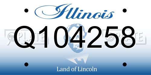Q104258 Illinois License Plate